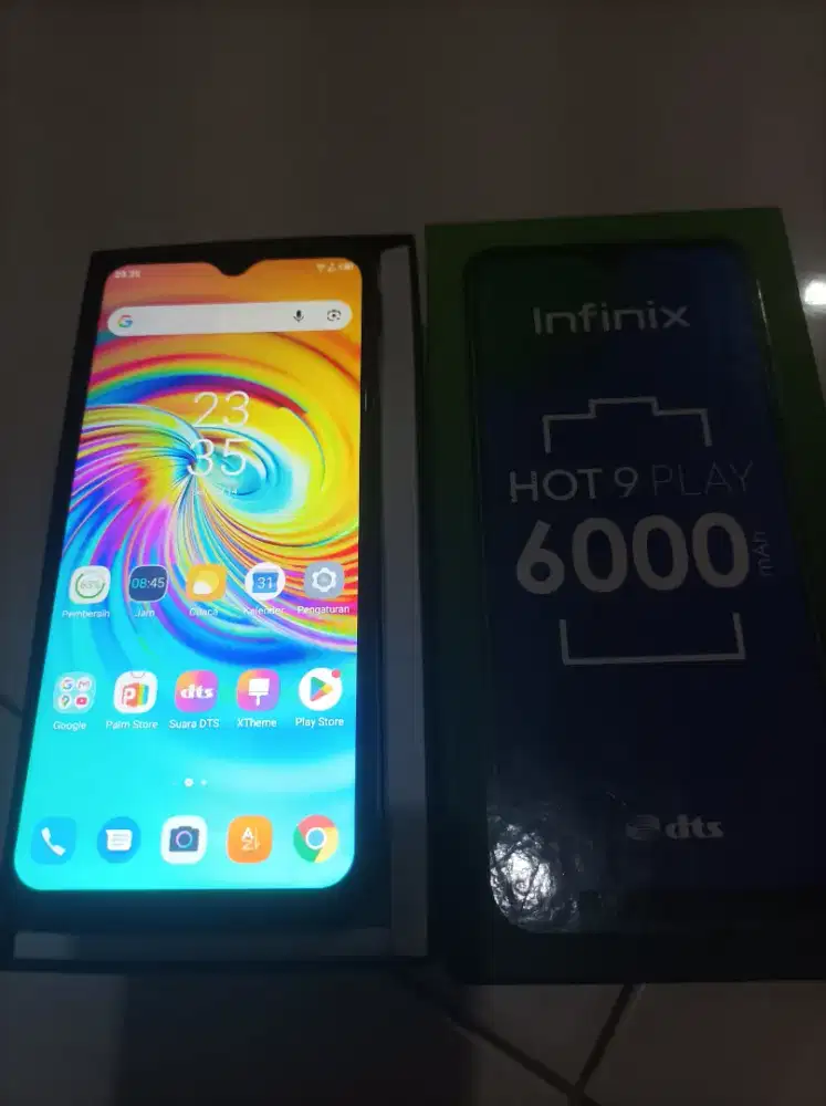 INFINIX HOT 9 PLAY RAM 4+4/64.. MULUS NO MINUS FULLSET