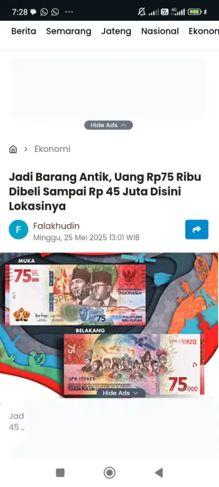 Uang 75ribu siapa yang minat chat