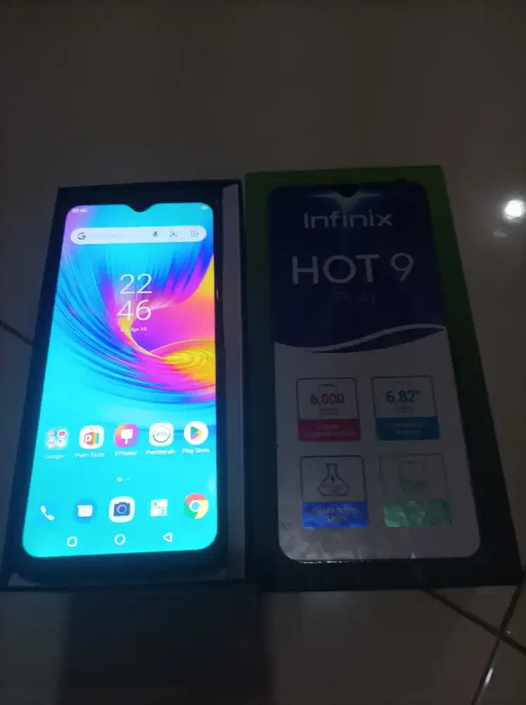 INFINIX HOT 9 PLAY RAM 2+2/32...MULUS NO MINUS FULLSET