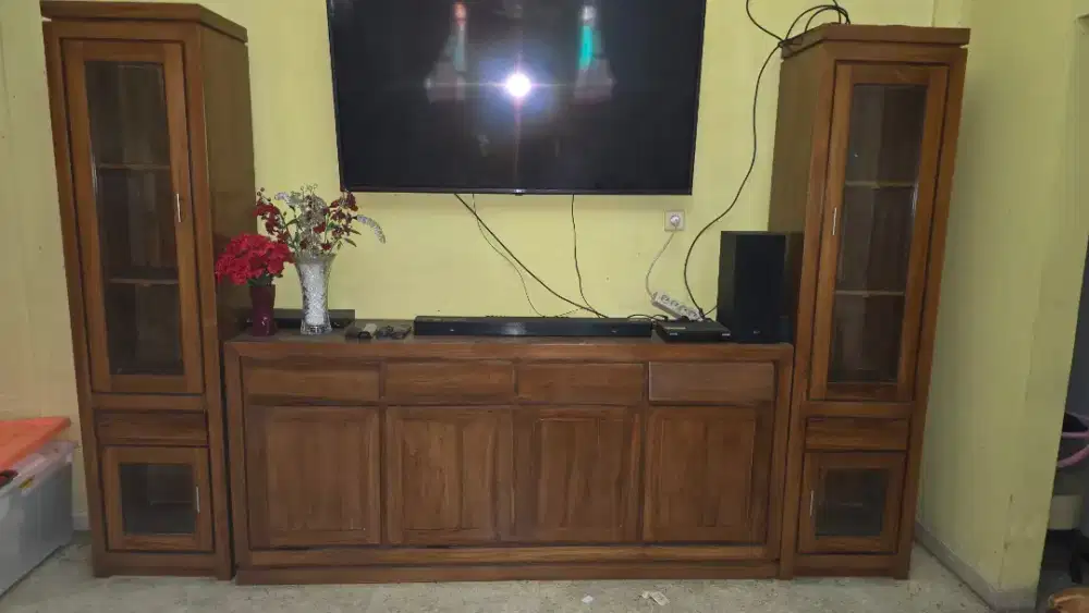Bifet TV kayu jati full set