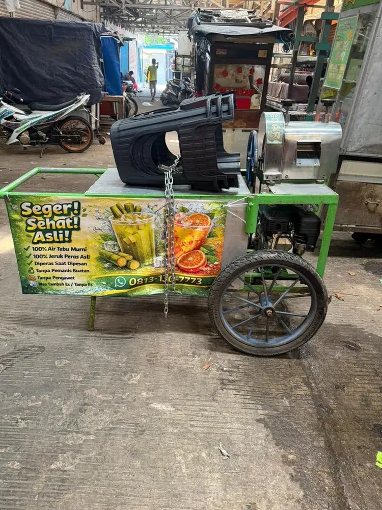 Mesin giling air tebu dan jeruk peras