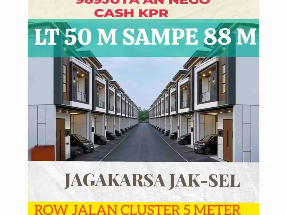 RUMAH CANTIK BISA CASH DAN KPR  ROW JALAN CLUSTER 5