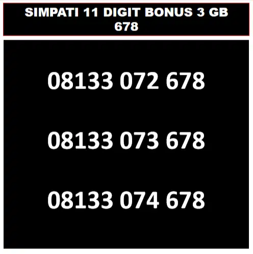 simpati 11 digit 678
