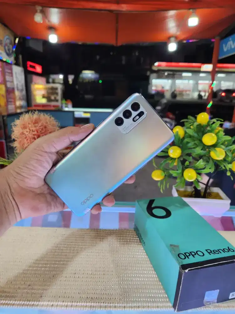 Oppp Reno 6 Ram 8+8Gb/ 128Gb Fullset Mulus Original 100% Bergaransi