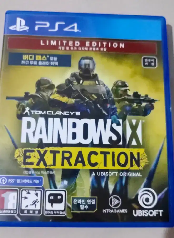 2 pcs Cd game PS4 Tom clancy's Rainbow & PES bola