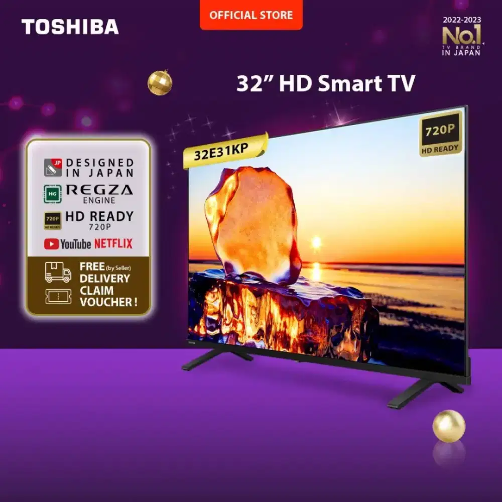 BARU SEGEL! SMART TV TOSHIBA 32 INCH GARANSI RESMI