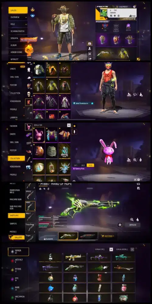 ready akun free fire season old murah dan aman