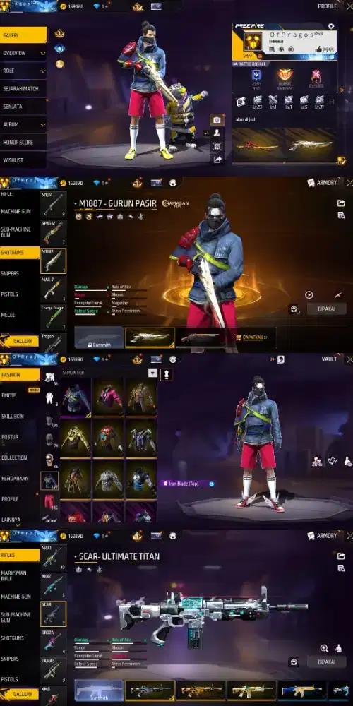 Jual akun ff murah aman dan terpercaya