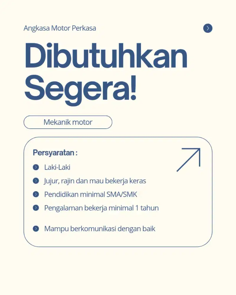 Mekanik motor/ tukang bengkel