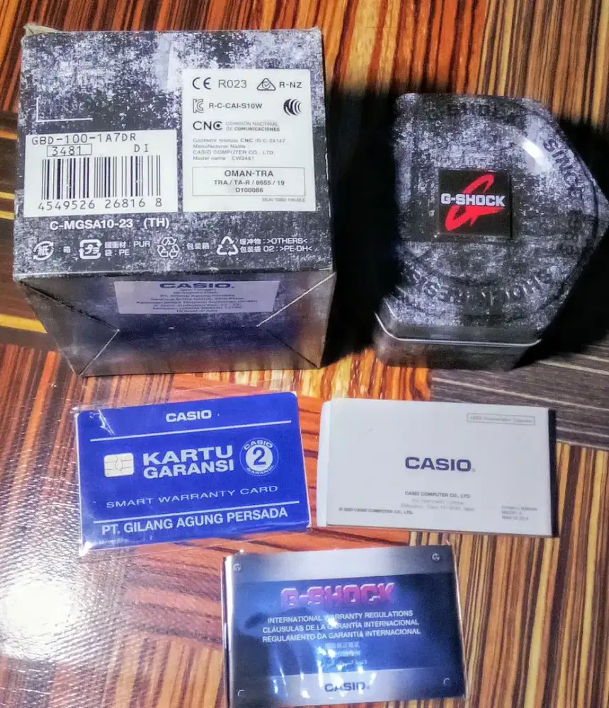 Gshock GBD100 (kelengkapan)