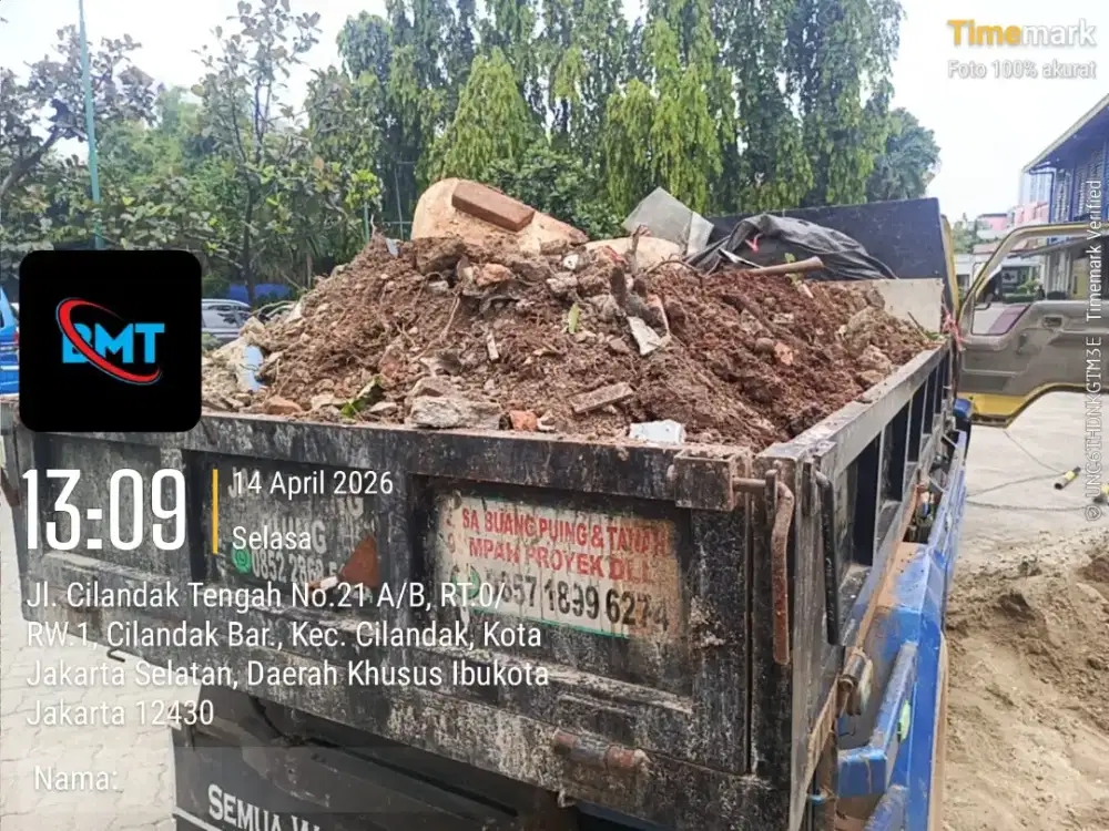 Jasa buang puing dan tanah