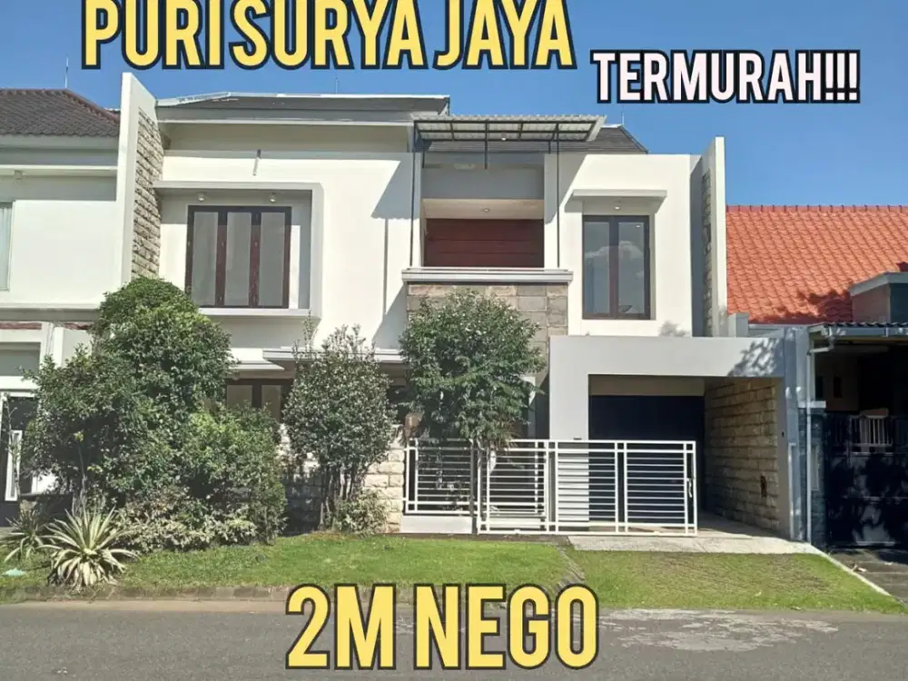 ‼️TERMURAAAAH‼️RUMAH PURI SURYA JAYA GEDANGAN SIDOARJO. MODERN MINIMALIS SIAP HUNI HABIS RENOVASI