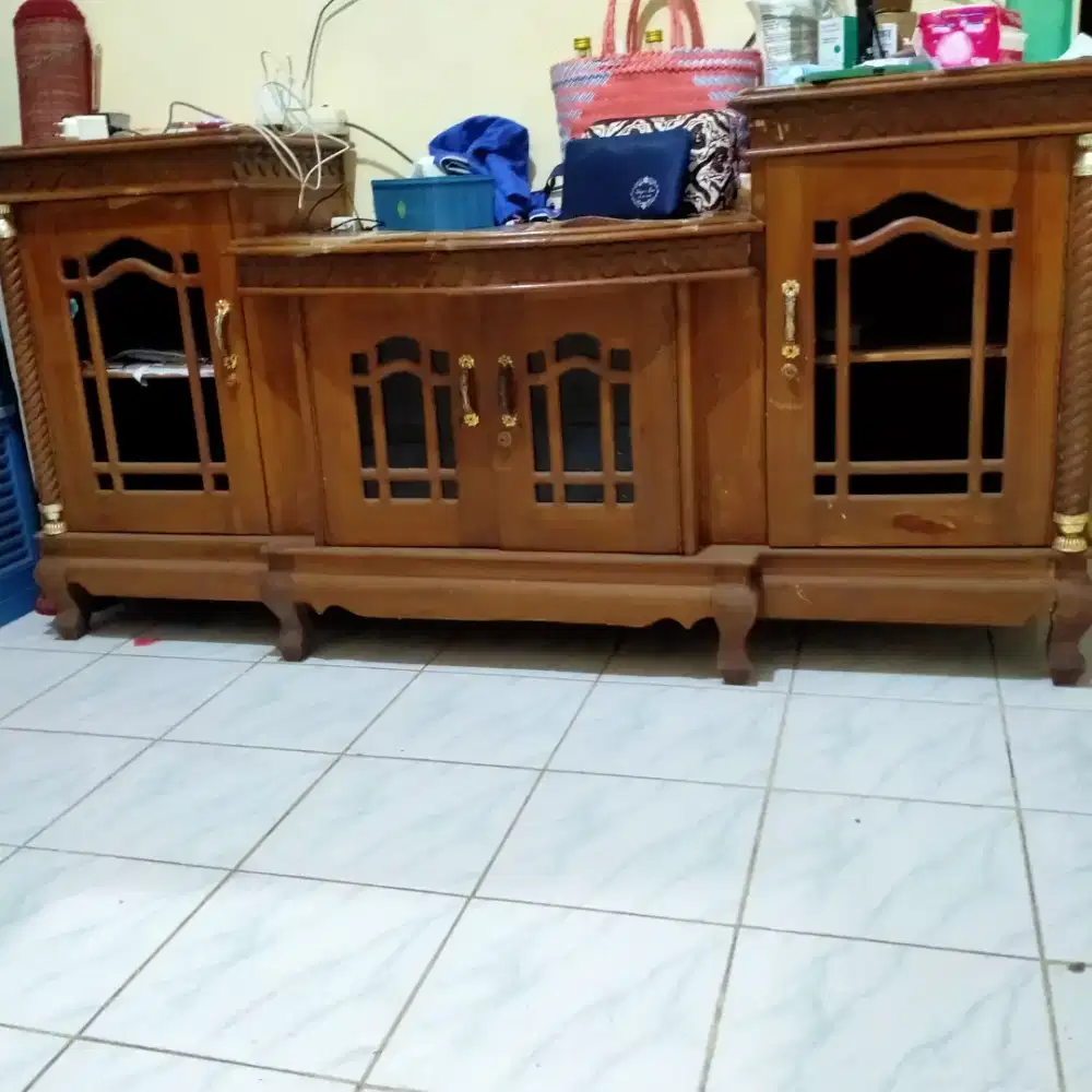 Lemari buffet panjang 180cm lebar 50cm