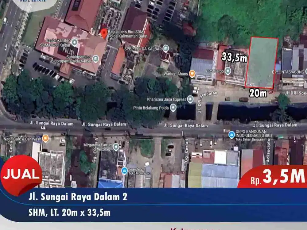 Kavling tepi jalan siap bangun.