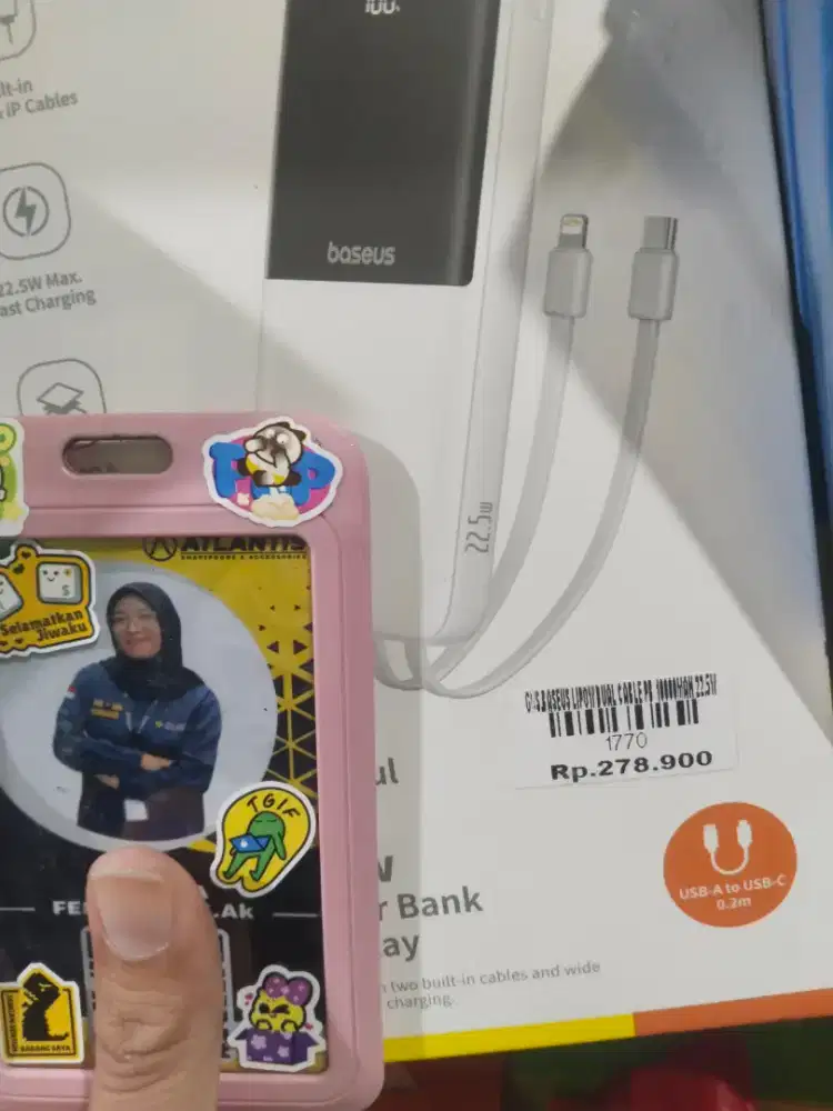 BASEUS LIPOW DUAL CABLE 10000MAH 22.5W