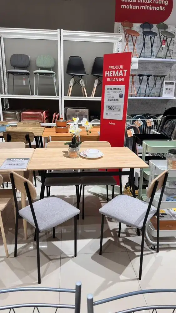 Jual set meja makan dan kursi