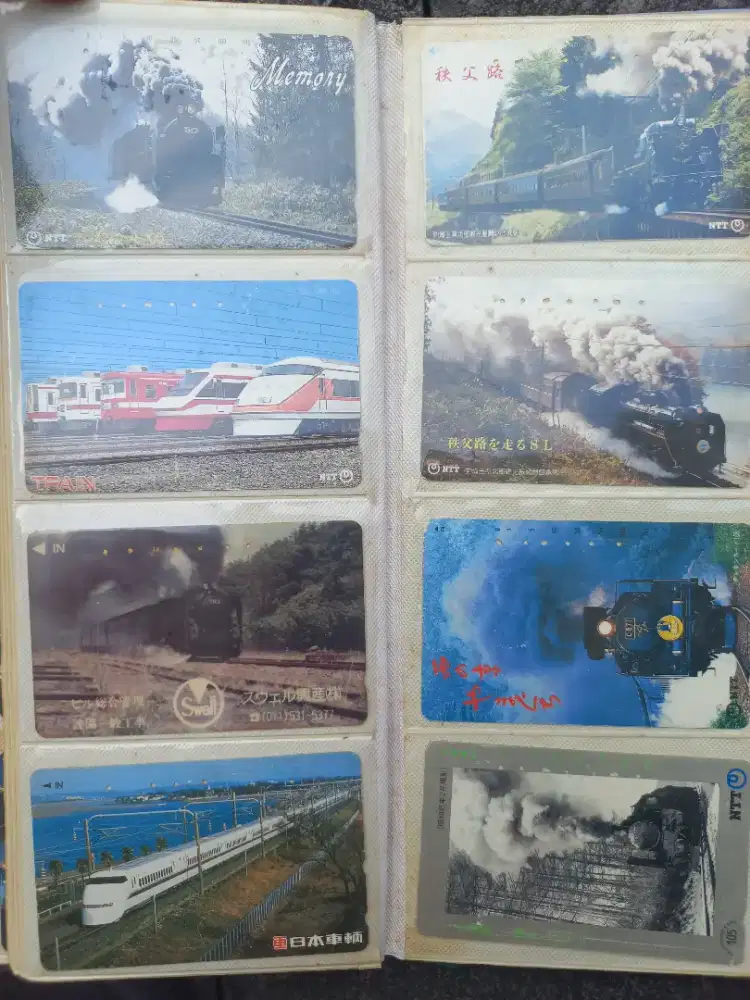 Kartu telepon jadul Jepang NTT Singapore kolektor tema kereta api