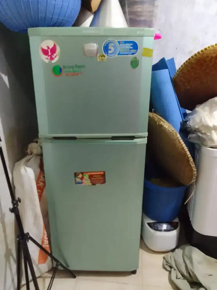 Jual kulkas LG 2 pintu no frost tanpa bunga es mesin ori bisa di antar