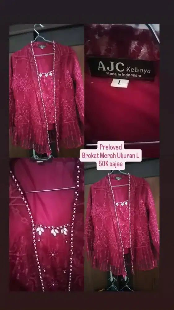 PRELOVED ATASAN BAWAHAN KEBAYA