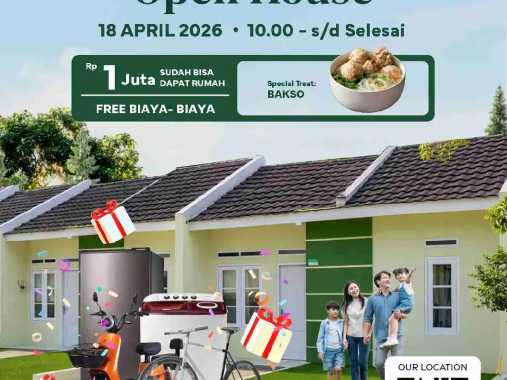 Rumah Subsidi Asri Dekat Stasiun Parungkuda