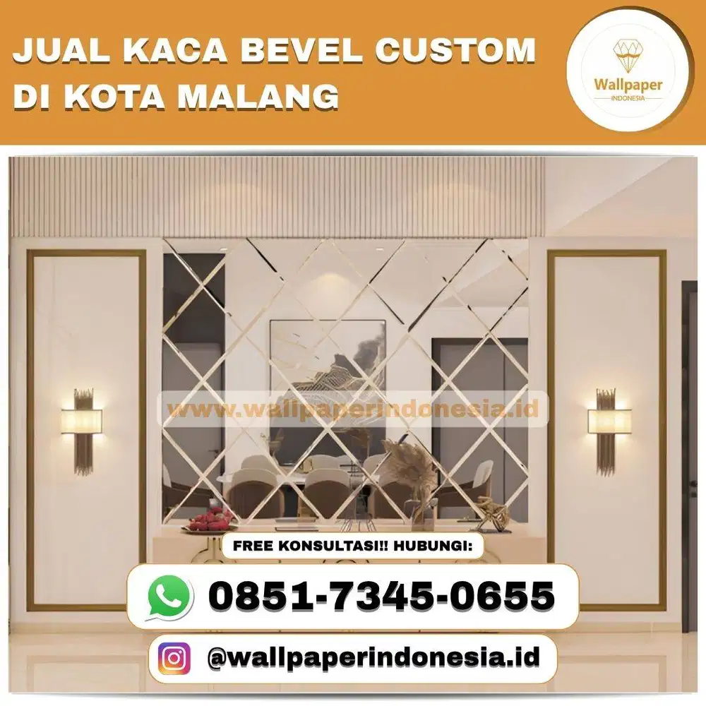 JUAL KACA BEVEL CUSTOM DI KOTA MALANG
