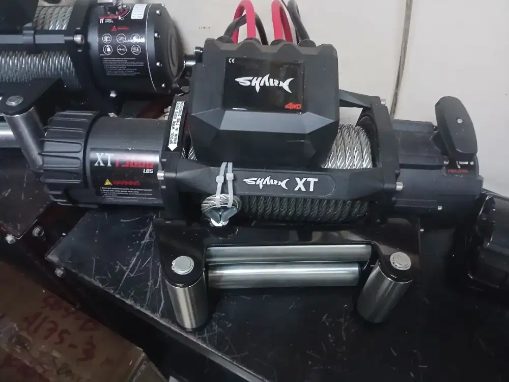 Winch shark 13000lbs 12volt kapasitas 6ton baja sling