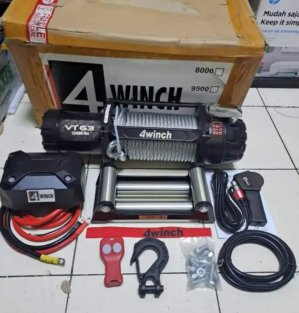 Winch kapasitas 6ton 12volt 24volt ready