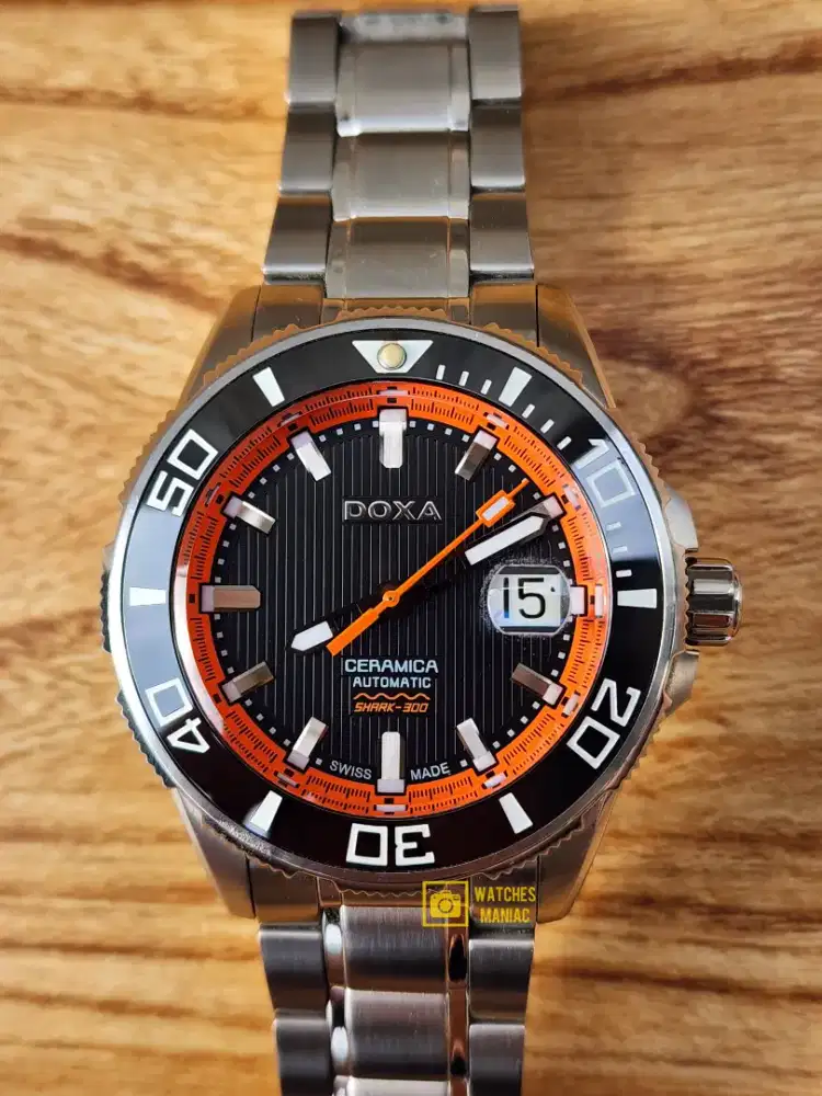 Jam Tangan Original Doxa Shark Ceramica Diver Automatic Swiss with Box
