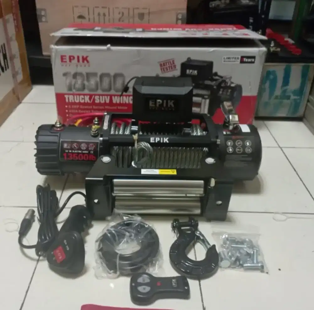 Winch EPIK 13500lbs kapasitas 6ton 12volt ready