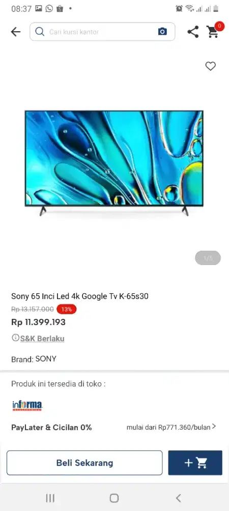 Sony google tv 65inch
