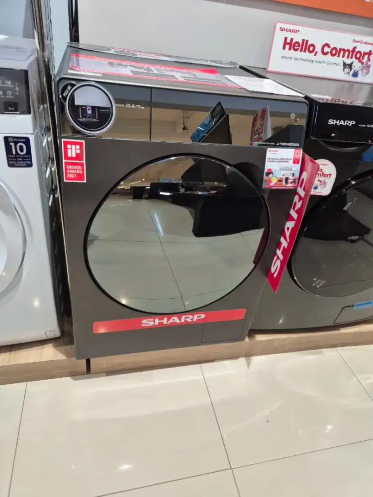 MESIN CUCI SHARP 100% KERING