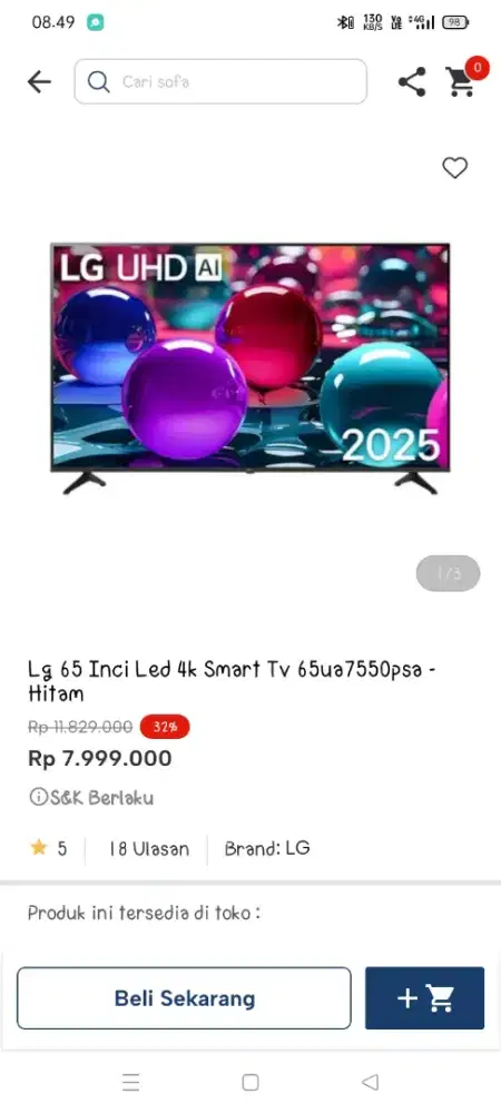 Promo TV 65 inch LG