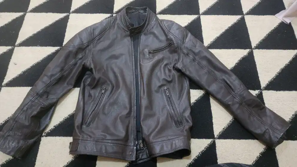 Jaket kulit domba ori ukuran 60kg-70kg