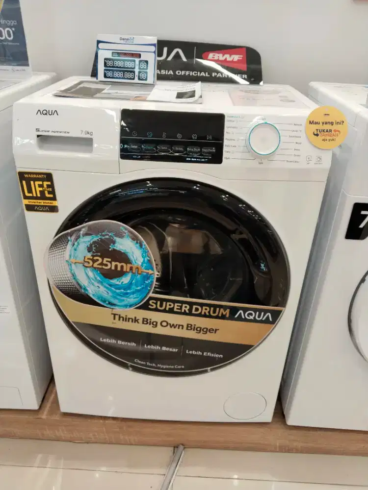 MESIN CUCI AQUA FRONT LOAD 7KG