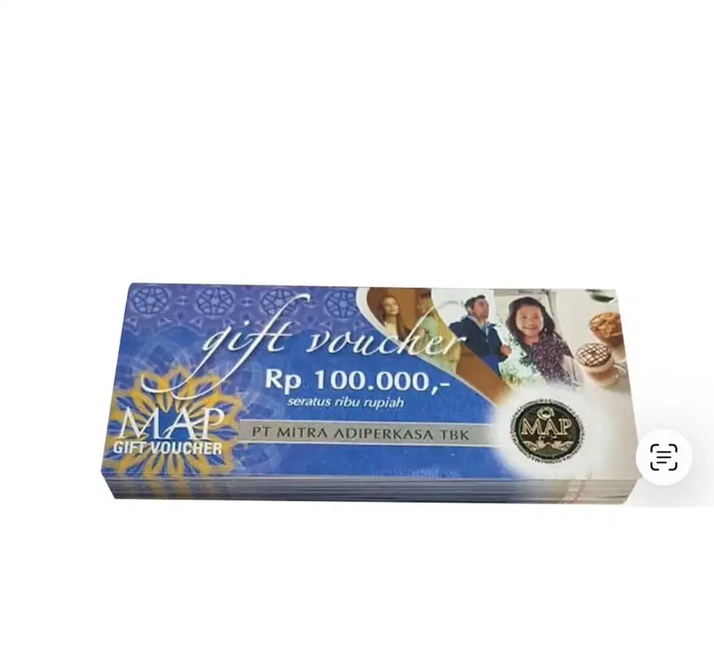 Voucher MAP , pecahan 100k