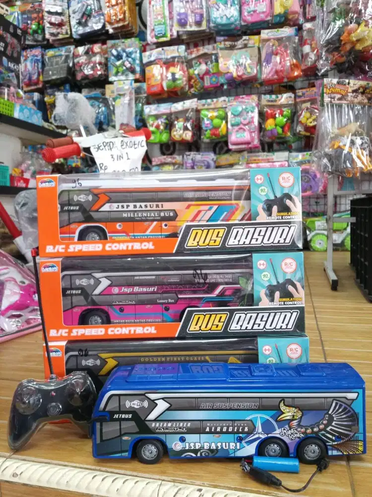 mainan anak rc bus basuri baterai cas