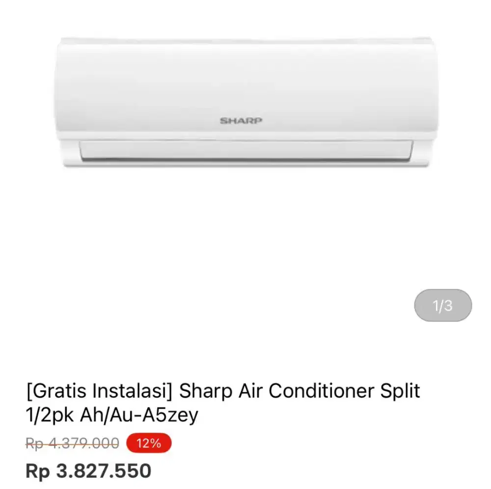 AC SHARP 1/2PK STANDAR AH/AU-A5ZEY