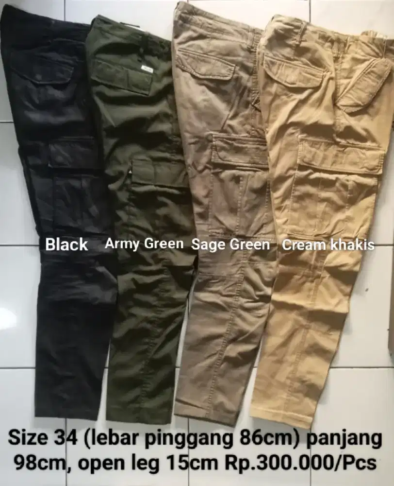 Celana panjang Cargo pants size 34