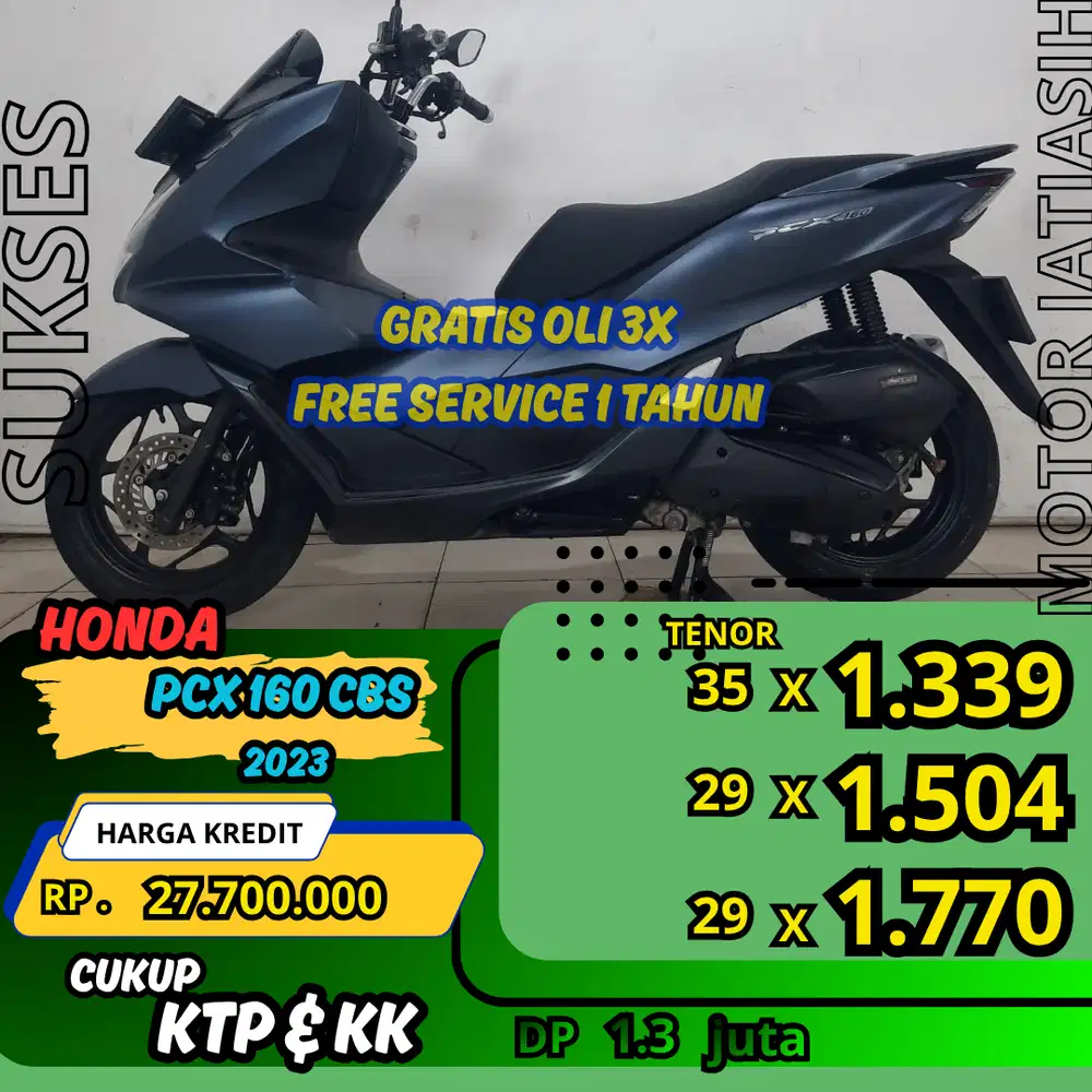 HONDA PCX 160 CBS 2023 PLAT BEKASI KOTA SYRT KTP&KK(SUKSESMOTOR)
