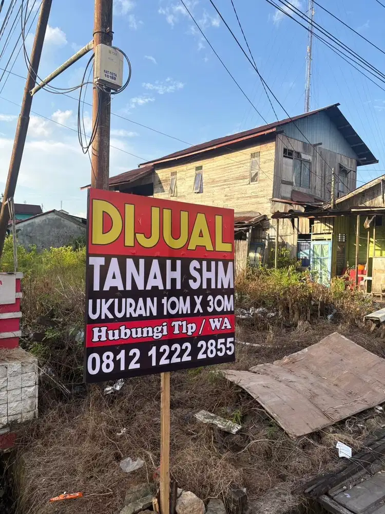 DIJUAL TANAH PINGGIR JALAN TENGAH KOTA LOKASI STRATEGIS