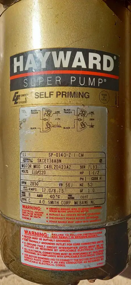 Pompa kolam renang 1 hp HAYWARD