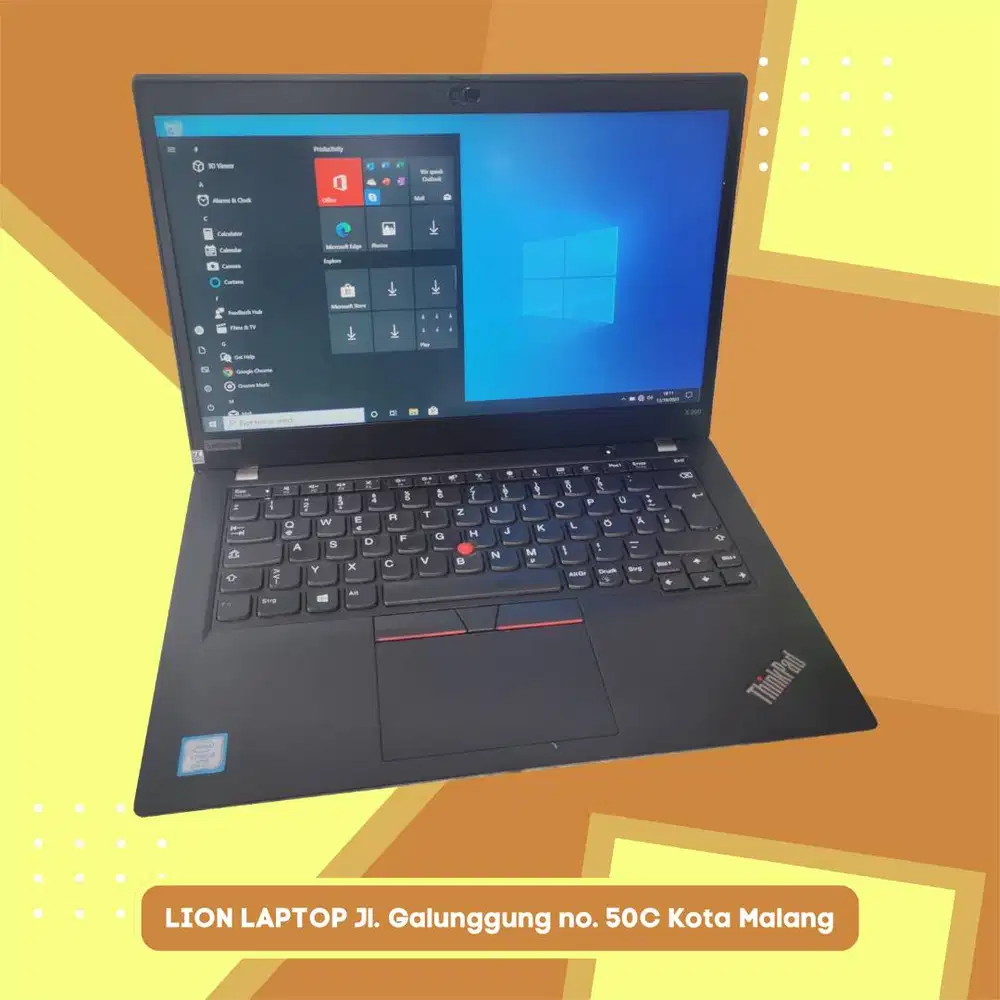 RAM 16GB SSD 256GB Core i5 Gen 8 Slim Lenovo Thinkpad X390 [15|04]