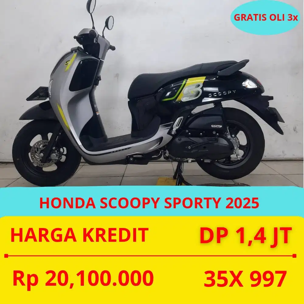 PROMO SUKSES MOTOR HONDA SCOOPY SPORTY 2025 DP MURAH 1,4 JUTA GUYS