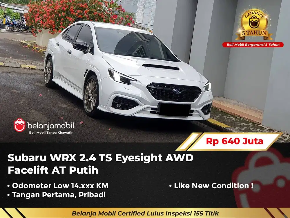 [ LOW KM 14RB ] Subaru WRX 2.4 TS Eyesight AWD AT Putih 2023/2024