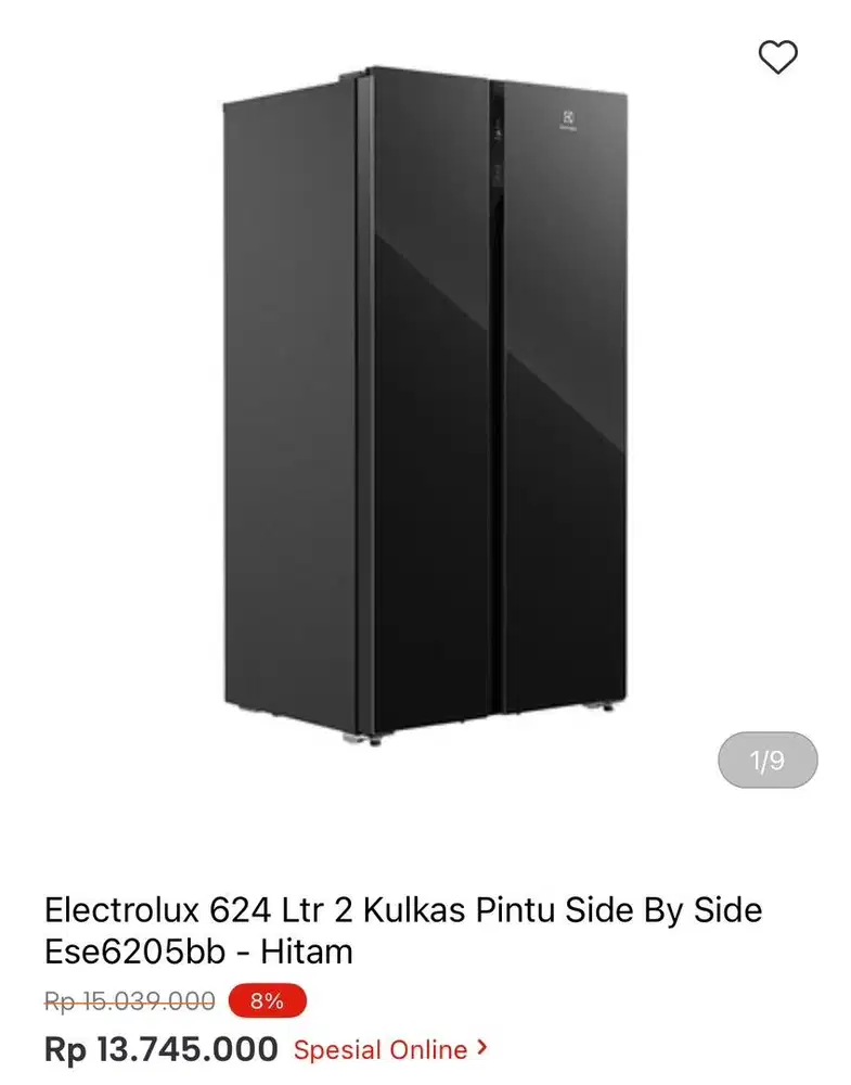 KULKAS SBS ELECTROLUX 624liter