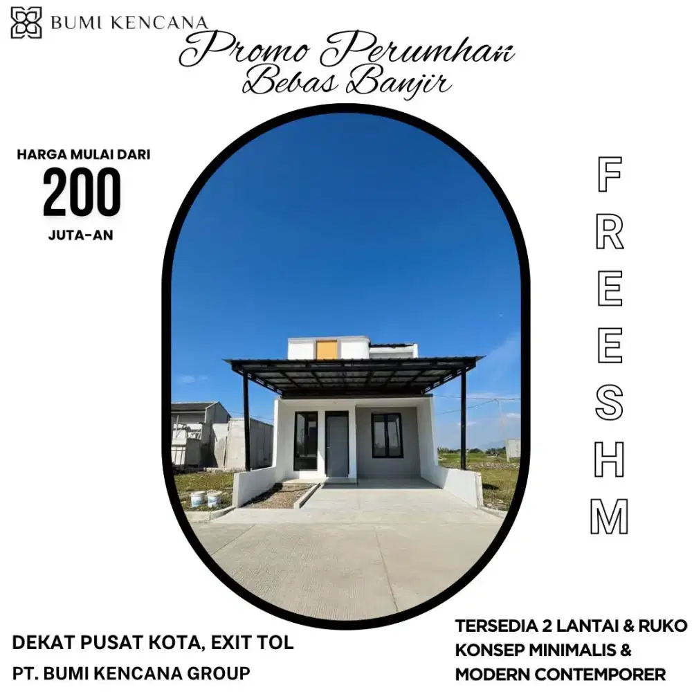 Jual hunian baru kontemporer paling murah dekat tol buahbatu