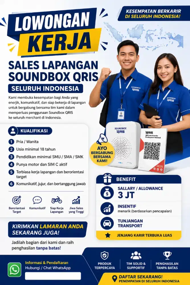 Lowongan Sales Soundbox Qris