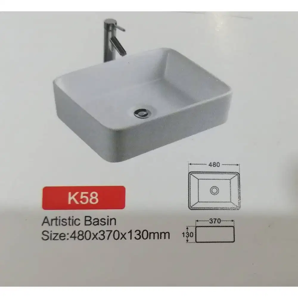 WASTAFEL KERAMIK K58 / WASTAFEL CUCI TANGAN / WASTAFEL