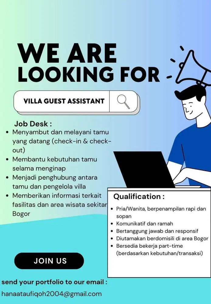 Freelance asisten villa