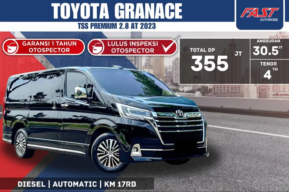 TOYOTA GRANACE PREMIUM TSS 2023 8 SEAT DIESEL 2.8 AT LOW KM.17RB & PAJ
